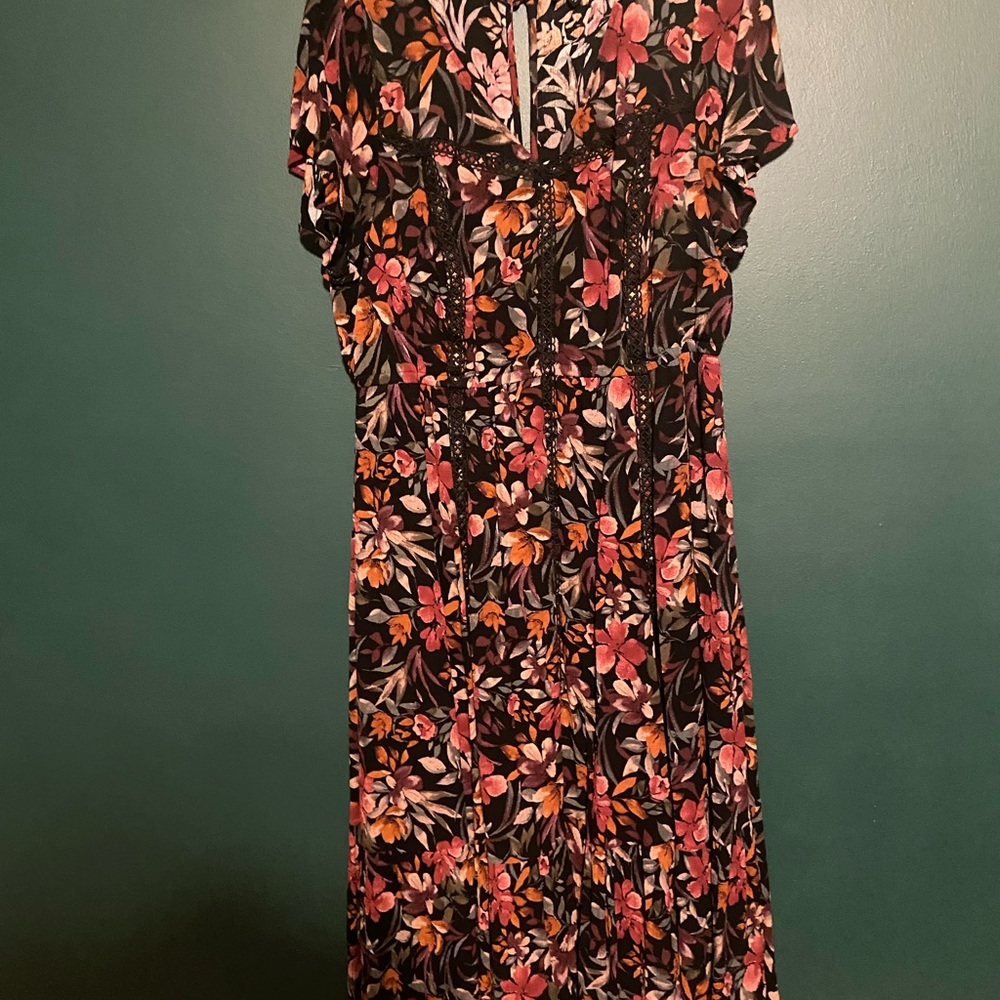 Floral Black Dress